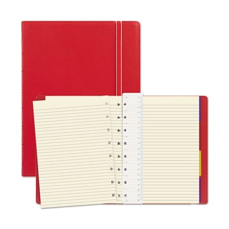 Rediform NOTEBOOK, A5, LEATHR CVR, RD B115008U